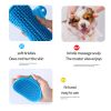 New Soft Rubber Dog Brush Comb Cat Bath Brush Rubber Glove Hair Fur Grooming Massage Brush for Dog Cats 12.3*9.7cm Dog Supplies