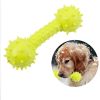 New Rubber Dog Toy with Thorn Bone Rubber Molar Teeth Pet Toy Dog bite Resistant Molar Training Dog Toys for Small Dogs